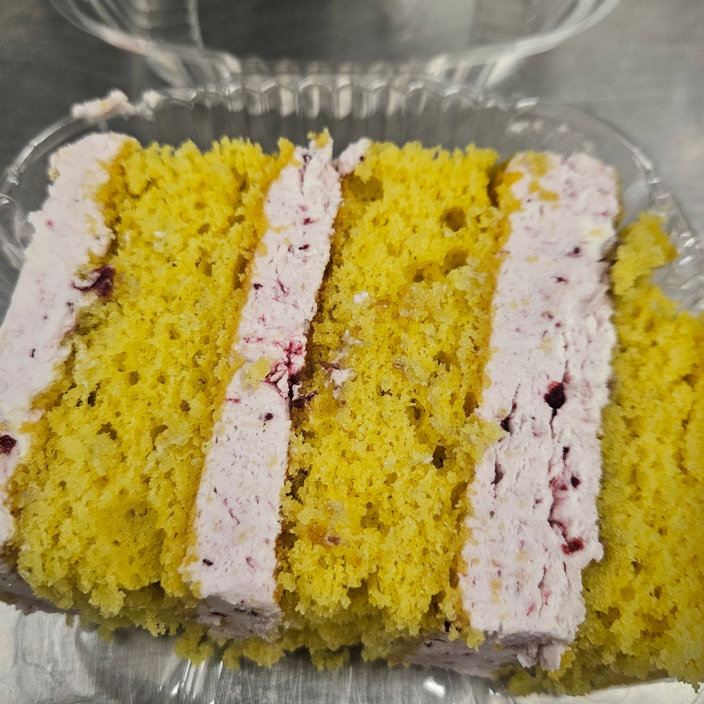 Lemon Berry Cake Slice