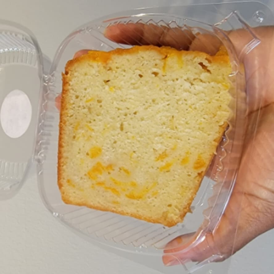 Peach Pound Cake Slice
